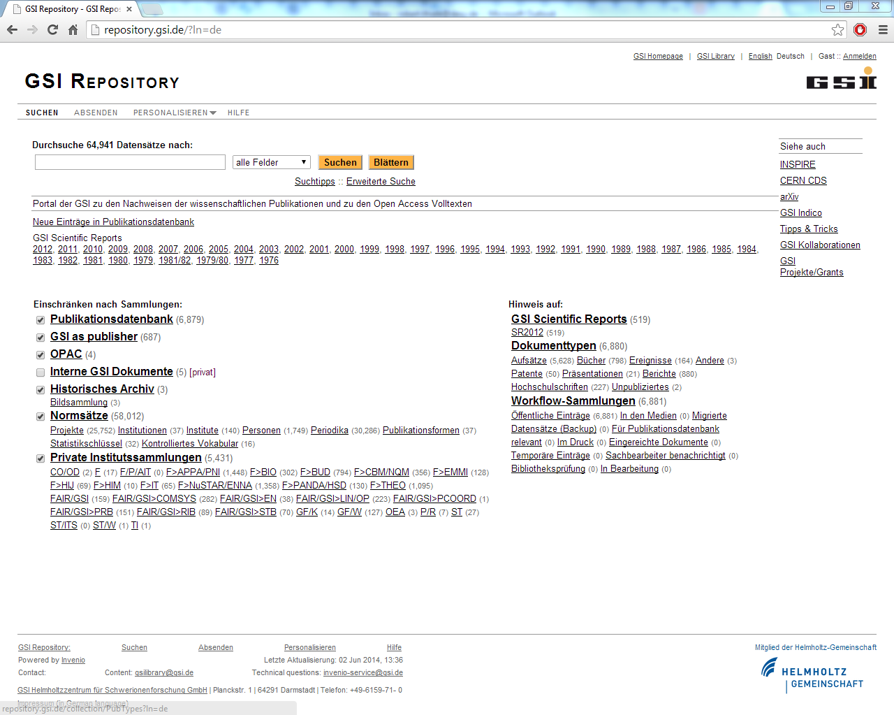 Screenshot GSI Repository